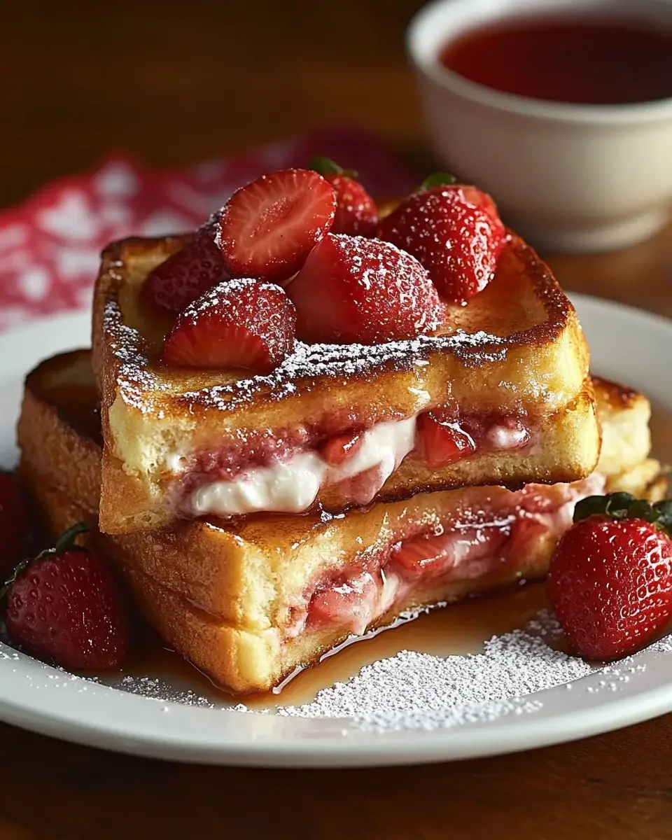 Strawberry Cheesecake Stuffed French Toast
